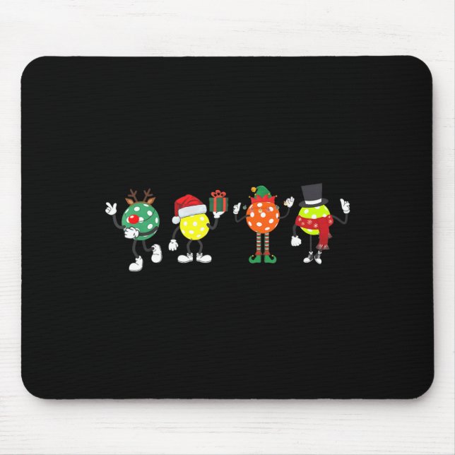 Christmas Ckleball Player Xmas Santa Reindeer Elf  Mousepad (Vorne)