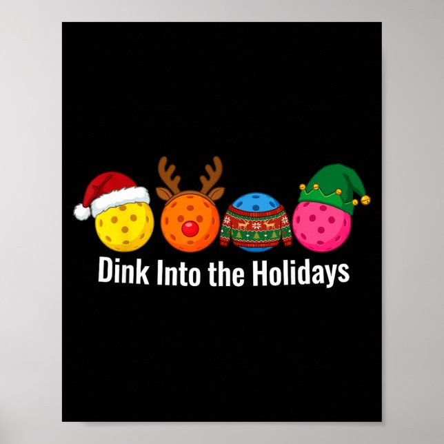 Christmas Ckleball Santa Reindeer Elf Ugly Xmas Sw Poster (Vorne)