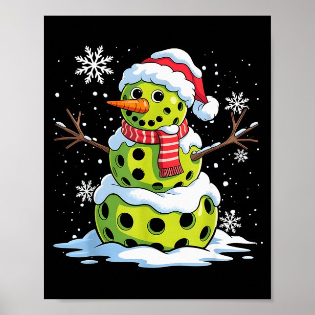 Christmas Ckleball Snowman Christmas Women Men Kid Poster (Vorne)