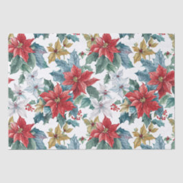 Christmas Classic Poinsettia Seidenpapier