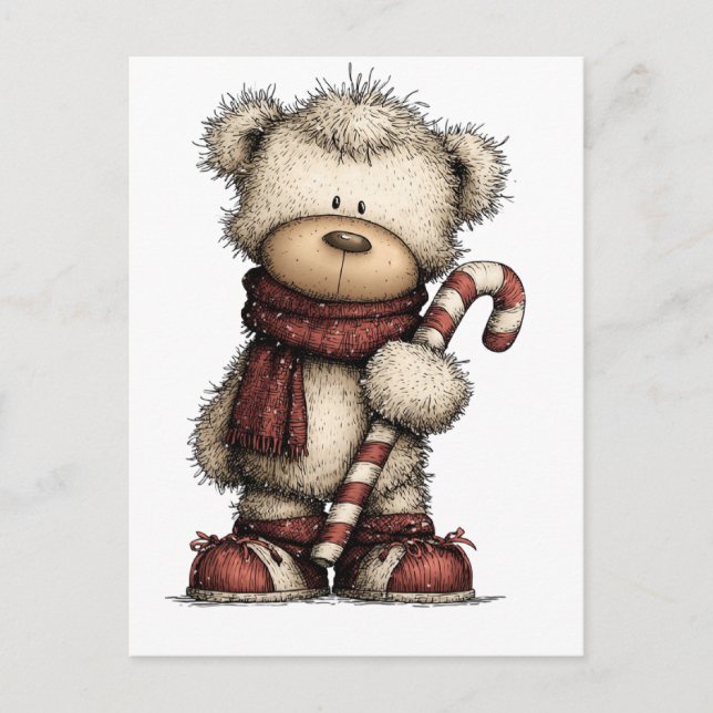 Christmas Clipart Collection | Teddy Bear  Postkarte (Vorderseite)