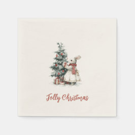 Christmas Cocktail Napkin | Festive Tableware Set Serviette