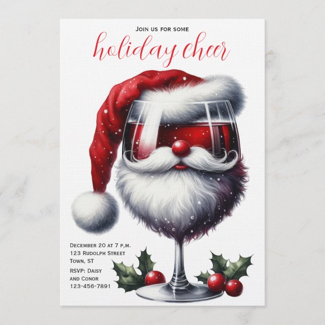 Christmas Cocktail Party Invitation Einladung (Vorderseite)