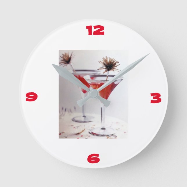**CHRISTMAS COCKTAIL** RUNDSCHALTEN RUNDE WANDUHR (Vorderseite)