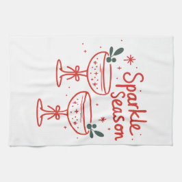 Christmas Cocktails Sparkle Season  Geschirrtuch