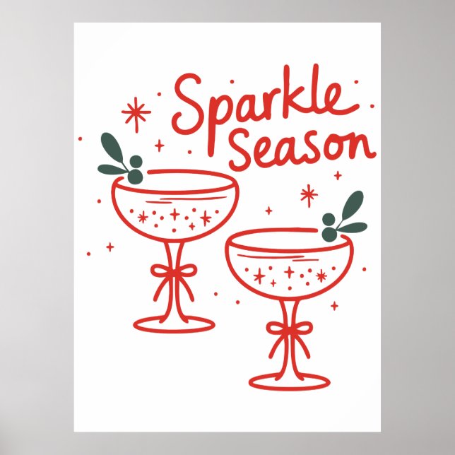 Christmas Cocktails Sparkle Season  Poster (Vorne)