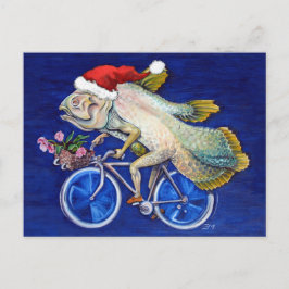 Christmas Coelacanth Feiertagspostkarte