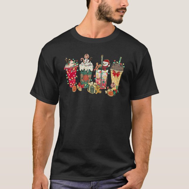 Christmas Coffee Latte Spice Matching Family Pjs P T-Shirt (Vorderseite)