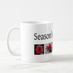 Christmas Collage in Red Tasse