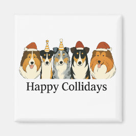 Christmas Collie Magnet 