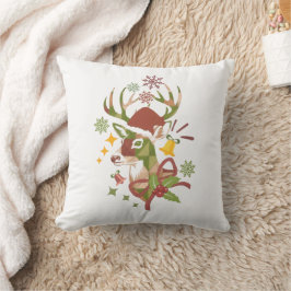 Christmas Colorful Deer Design Kissen