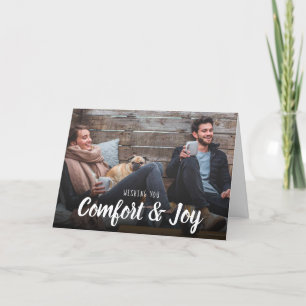 Christmas Comfort Joy Foto Feiertagskarte