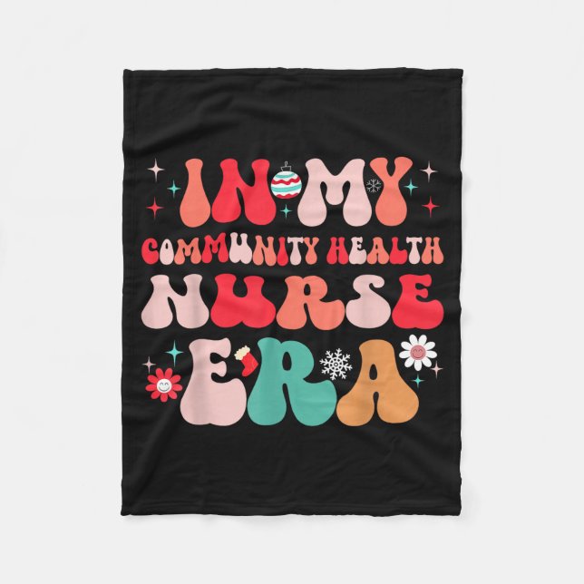 Christmas Community Health Nurse Present For Funny Fleecedecke (Vorderseite)