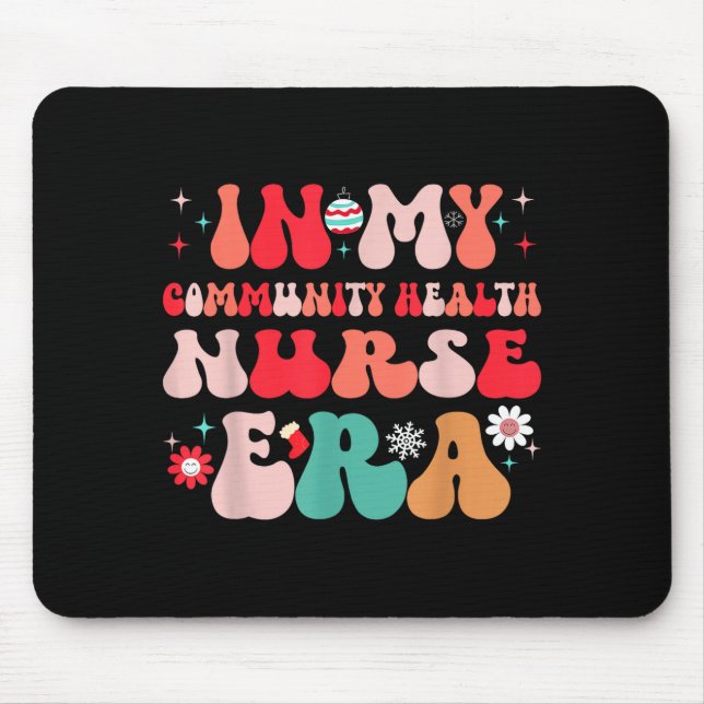 Christmas Community Health Nurse Present For Funny Mousepad (Vorne)