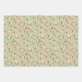 Christmas Confetti Polka Dot Wrapping Paper Set Geschenkpapier Set