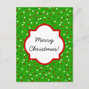 Christmas Confetti ・ Sprinkles der Weihnachtsbaume Feiertagspostkarte