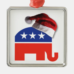 Christmas Conservative Silbernes Ornament