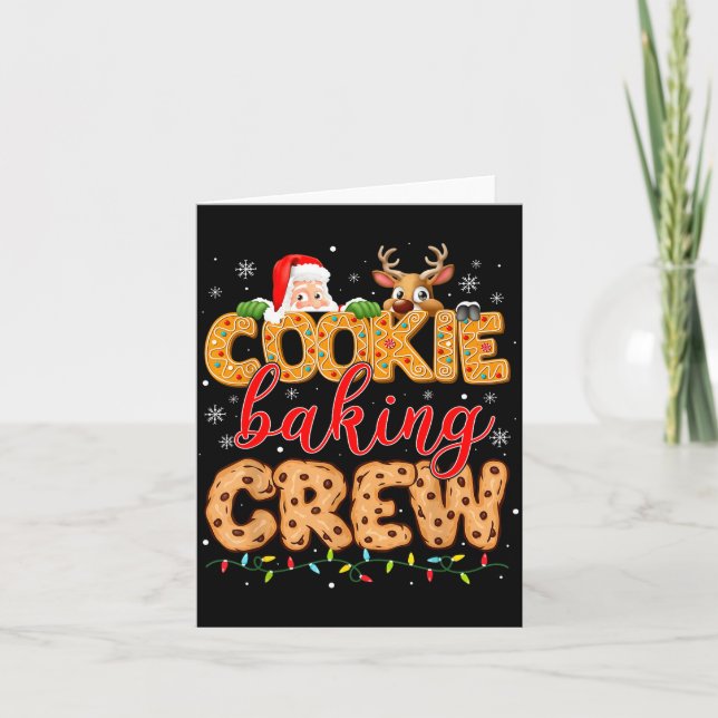 Christmas Cookie Baking Crew Cookie Crew Family Ch Karte (Vorderseite)