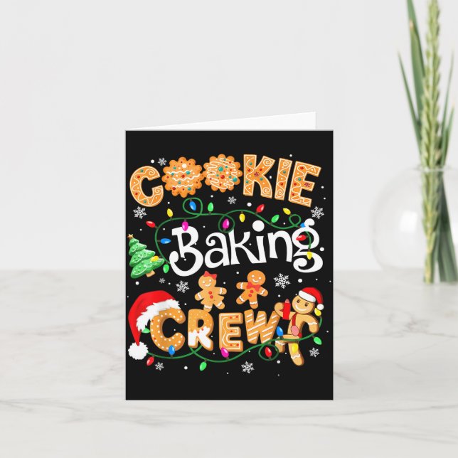 Christmas Cookie Baking Crew Cookie Crew Family Ch Karte (Vorderseite)