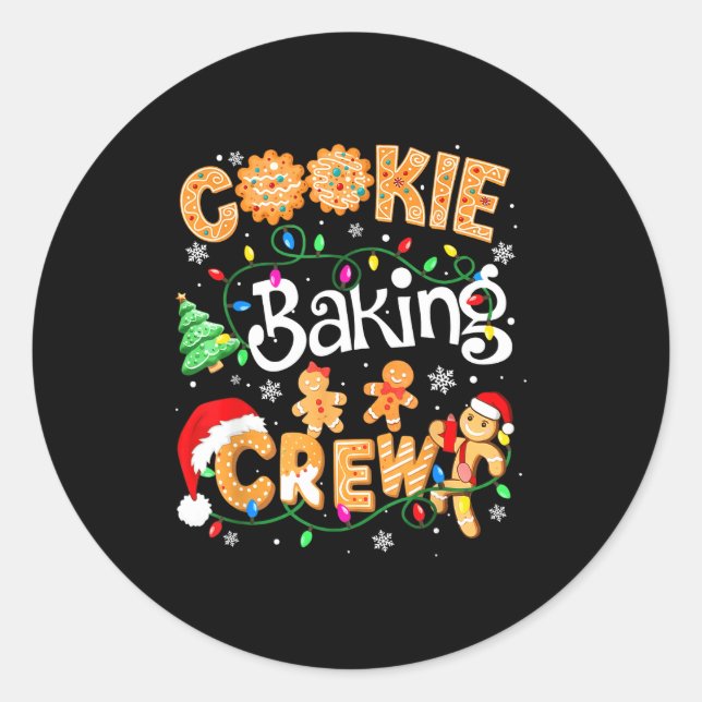 Christmas Cookie Baking Crew Cookie Crew Family Ch Runder Aufkleber (Vorderseite)