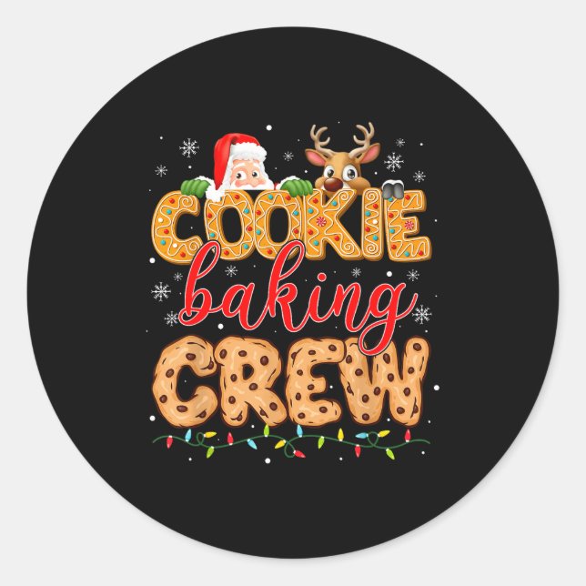 Christmas Cookie Baking Crew Cookie Crew Family Ch Runder Aufkleber (Vorderseite)