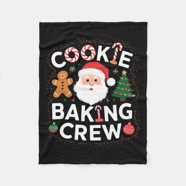 Christmas Cookie Baking Crew Family Christmas Baby Fleecedecke (Vorderseite)
