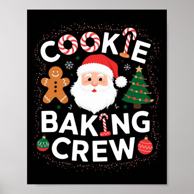 Christmas Cookie Baking Crew Family Christmas Baby Poster (Vorne)