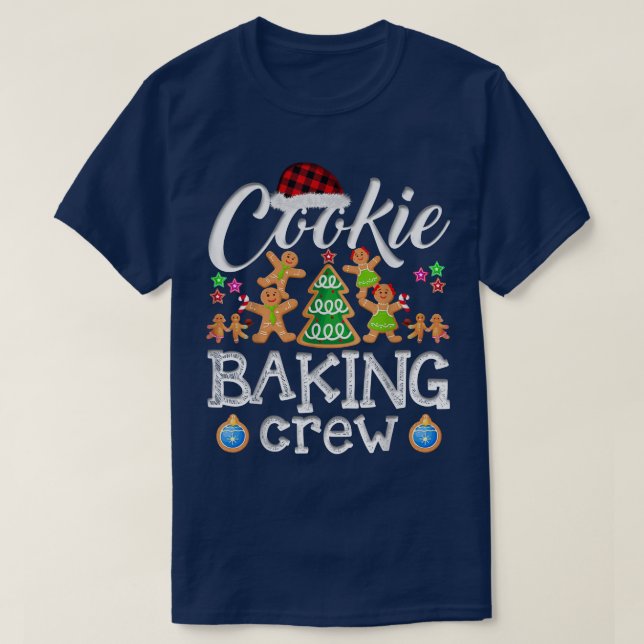 Christmas Cookie Baking Crew Pajama Gingerbread Ch T-Shirt (Design vorne)
