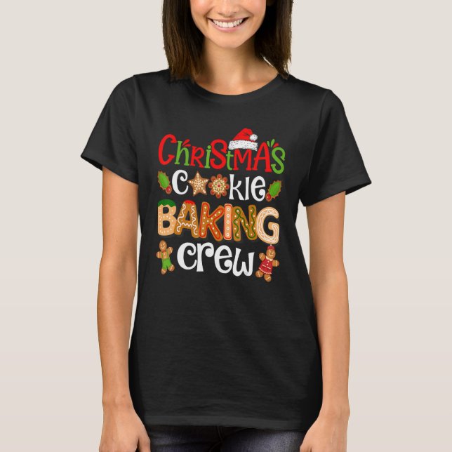 Christmas Cookie Baking Crew  Pajamas Family Xmas T-Shirt (Vorderseite)