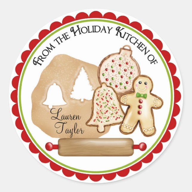 Christmas Cookie Baking Holiday Stickers (Vorderseite)