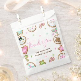 Christmas Cookie Exchange Party Pink Thank You Geschenktütchen