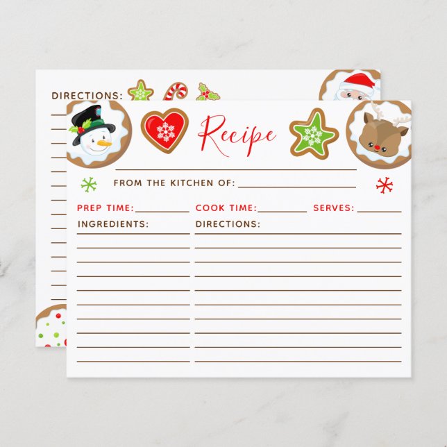 Christmas Cookie Exchange Red and Green Recipe  (Vorne/Hinten)