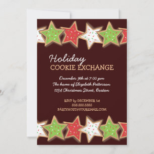 Christmas Cookie Swap Holiday Invitation Einladung