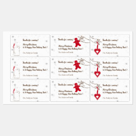 Christmas Cookie Swap Party Vielen Dank Etiketten