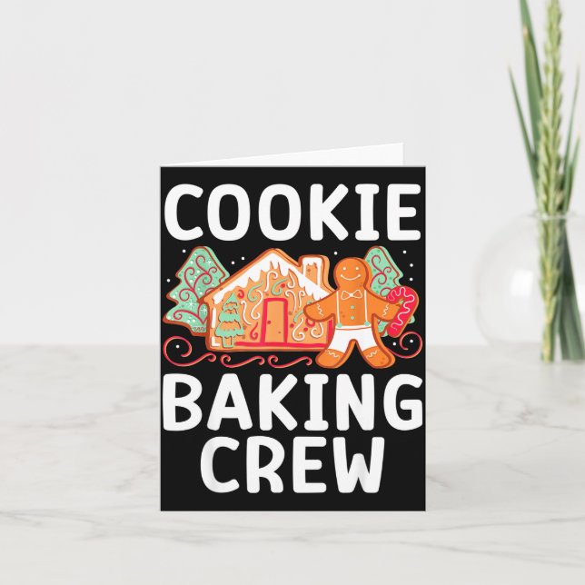 Christmas Cookie Taster Cookie Baking Crew Gingerb Karte (Vorderseite)
