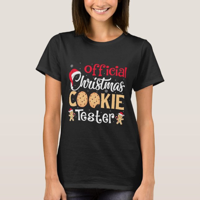 Christmas Cookie Tester Funny Baking Crew Xmas Pre T-Shirt (Vorderseite)