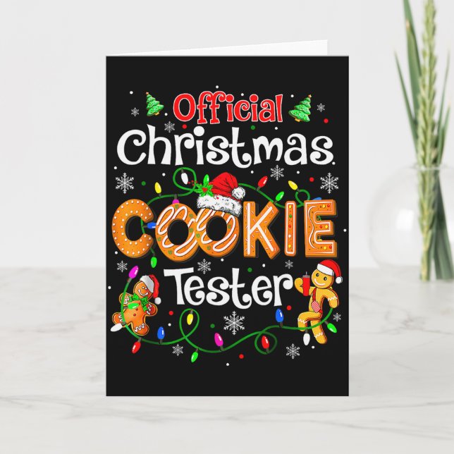Christmas Cookie Tester Taster Baking Crew Toddle  Karte (Vorderseite)