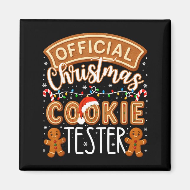 Christmas Cookie Tester Taster Funny Family Baking Magnet (Vorne)