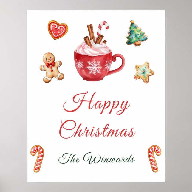 Christmas Cookies and Cocoa Party Welcome Poster (Vorne)