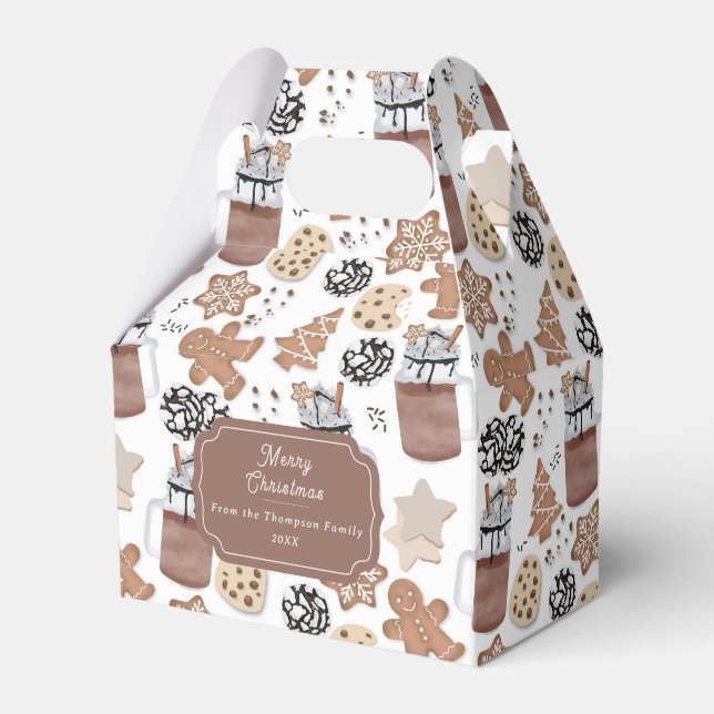 Christmas Cookies and Hot Cocoa Holiday Baking Geschenkschachtel (Vorderseite)