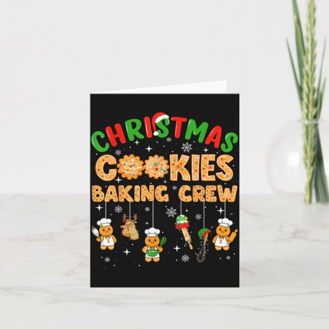 Christmas Cookies Baking Crew Funny Cookie Family  Karte (Vorderseite)