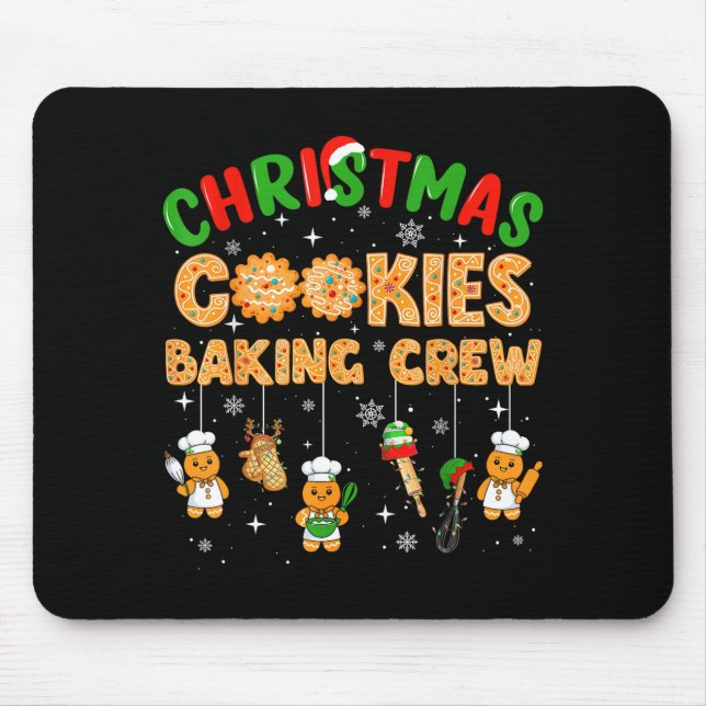 Christmas Cookies Baking Crew Funny Cookie Family  Mousepad (Vorne)