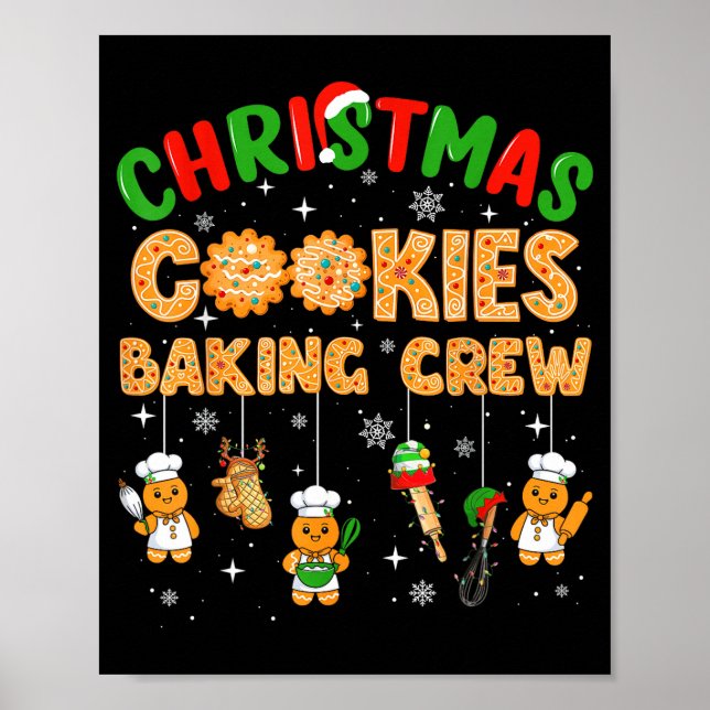 Christmas Cookies Baking Crew Funny Cookie Family  Poster (Vorne)