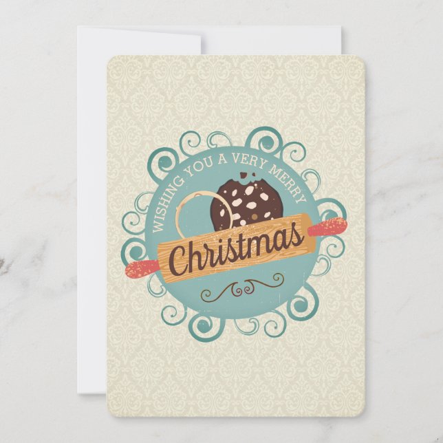 Christmas cookies baking personalized holiday feiertagskarte (Vorderseite)