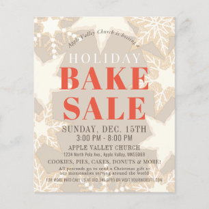 Christmas Cookies Holiday Bake Sale Beige Flyer