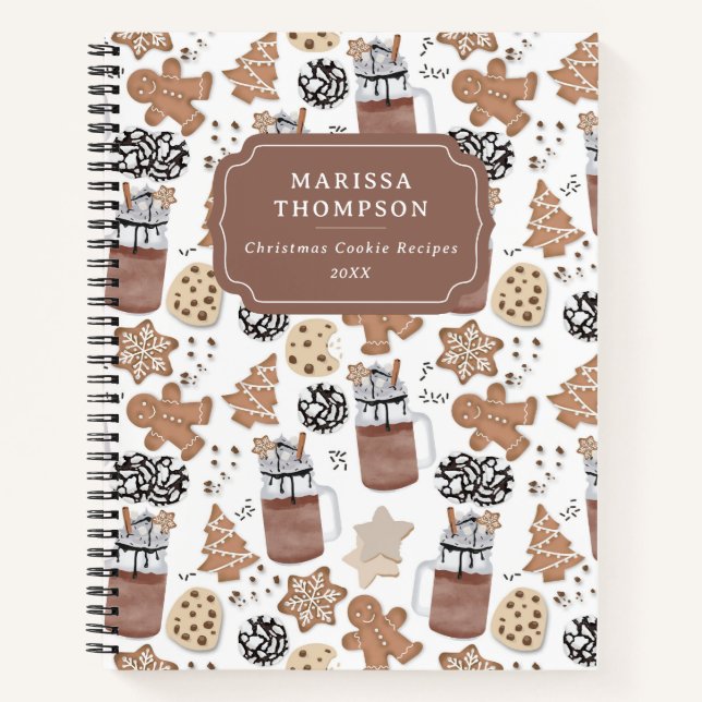 Christmas Cookies Holiday Baking Recipe Cookbook Notizbuch (Vorderseite)