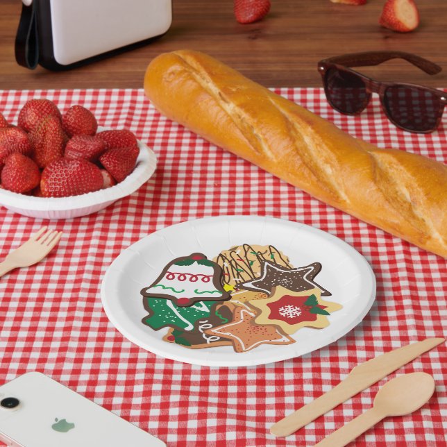 Christmas Cookies Plate Pappteller (Picknick)