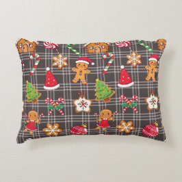 Christmas Cookies Tree Printed Throw Pillow Dekokissen