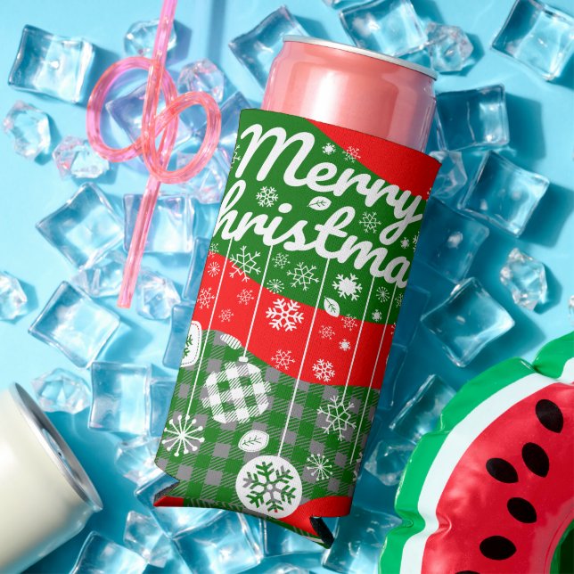 Christmas Cooler – White Ornaments & Merry Xtmas Selters Dosenkühler (In Situ Sommer)