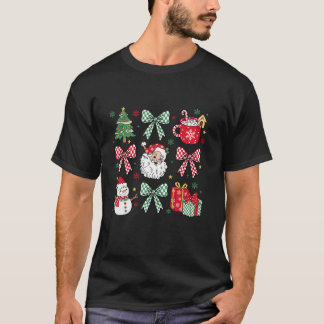 Christmas Coquette Bow Santa Merry Weihnachtsvibes T-Shirt